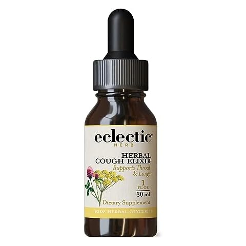 Eclectic Institute Kids, Herbal Cough Elixir, Black Cherry Flavored | Non-GMO, Gluten-Free | 1 fl oz (30 ml) Cover