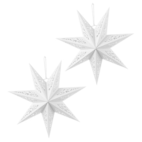 Angoily Elegant Paper Star Lampshade Ceiling Lampshades for Birthday Party Decorative Lighting