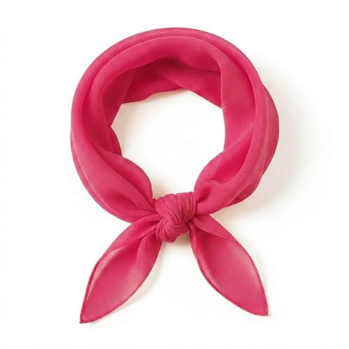 TigerTie Damen Nickituch Chiffon in Pink Halstuch - zartes Accessoire - 50 x 50 cm
