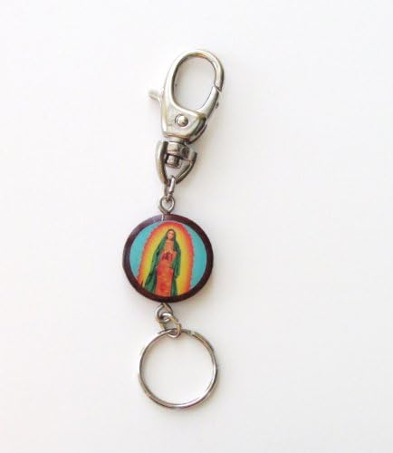 Blessed by Pope Francis Virgen De Guadalupe Wood Keychain