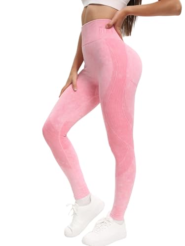 Leggings de mujer con cintura alta sin costuras para yoga y running