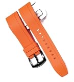 HHRFCS Cinturino in caucciù al Fluoro per Ogni Cinturino di Orologi di Marca con Fibbia in Acciaio