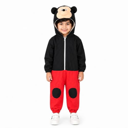 Image of Raj Costume Animal Fancy Dress Costume for Boys & Girls | Hooded Full Body Wildlife Zoo Animal Jumpsuit | Soft Costume for School Function, Fancy Dress, Halloween, Birthday, Cosplay & Role Play