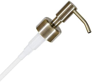 Stainless Steel Liquid Soap Dispenser Pump Replacement 'Budapest' with 28mm thread, e.g. Jack bottle Upcycling (Silver brushed)