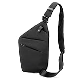Peak Carry Slim Bag,Peakcarry Bag,The Slim Carry Sling Bag, Anti-Theft Bag Cross Body Travel Bag, Waterproof, Lightweight (Black Right Handed)