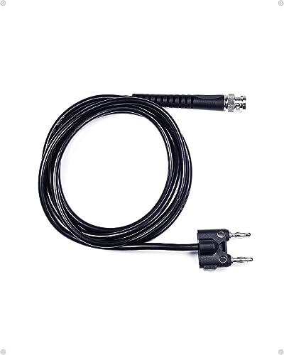 Image of BNC Test Leads, BNC to Male Double Stacking Banana Plug, Nickel-Plated Finish, Black