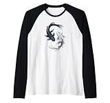 Koi Fish Carp Blossom Flower Pond Japanese Art Raglan