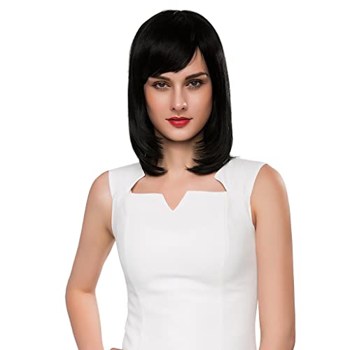 Image of Tressedup Hair medium bob hair wig / black colour for women n girls