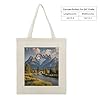 FekiLoot Grand Teton National Park Tote Bag Reusable Grocery Shopping Cloth Bags Lightweight Canvas Tote Bag Large Capacity Cloth Bags Crafts DIY Your Creative Designs #3