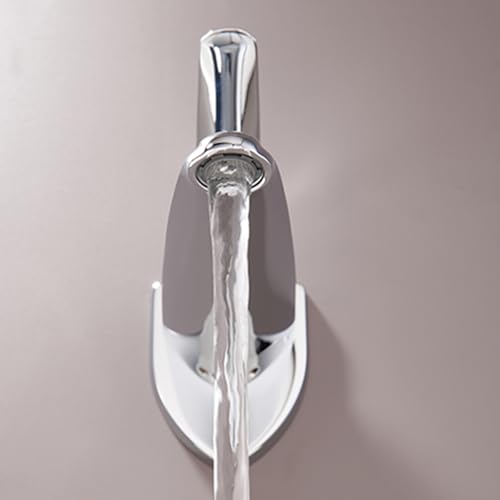 Robinet de lavabo mural blanc pour éliminer les traces de calcaire tenaces
