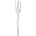Karat U2050W PS Medium-Heavy Weight Forks - White (Case of 1000)