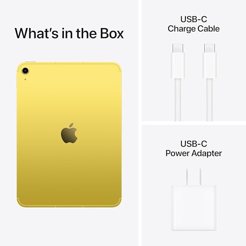 Image of Apple iPad 11-inch: A16 chip, 11-inch Model, Liquid Retina Display, 128GB, Wi-Fi 6 + 5G Cellular, 12MP Front /12MP Back Camera, Touch ID, All-Day Battery Life - Yellow with AppleCare+ (2 Years)