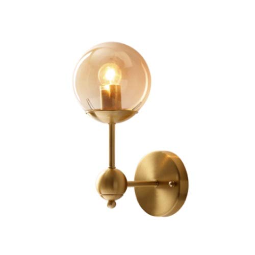 Lampe de chevet murale E27 en cuivre pour gagner de la place