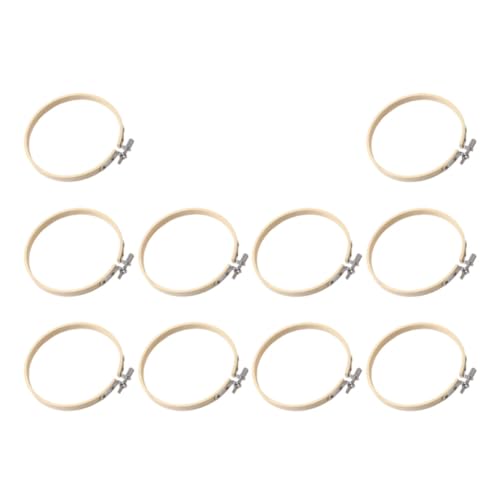 Aros de bambú para bordado HONMEET kit de 10 círculos para punto de cruz y costura