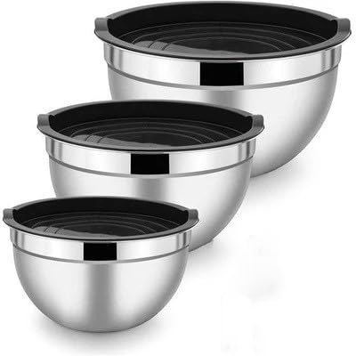 Set de 3 tazones de acero inoxidable TEEM 1.5L, 2L, 3L miniatura 4
