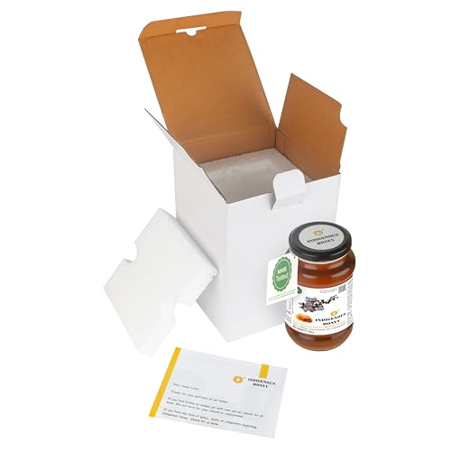 Image of INDIGENOUS HONEY Raw Karanj Honey Pure Unfiltered 17.64 oz Glass Jar | Natural Organic Unprocessed Unpasteurized Unheated Honey Pack of 1