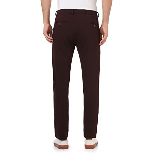 Image of Blackberrys Men's Blue Slim Fit Solid Regular Trousers