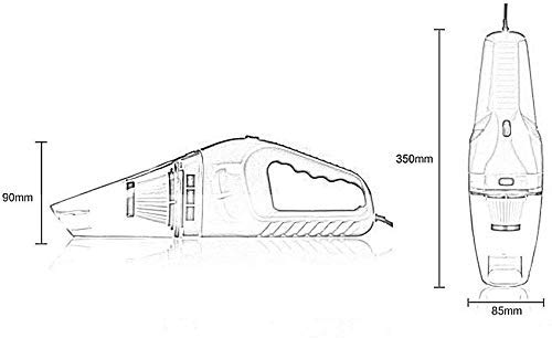 Image of YOZO Orange Handheld Car Vacuum Cleaner with Multiple Attachments & Storage Bag