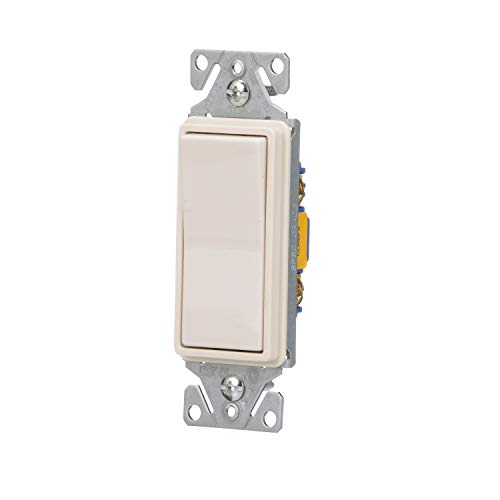 Eaton 7511La 15-Amp 120/277-Volt Heavy-Duty Grade Single-Pole Decorator Lighted Switch, Light Almond #TOP1