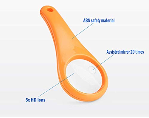 HONYGE LXGANG Vergrootglas 5 keer kindervergrootglas viewer kleine glazen HD-microscoop ontworpen compatibel met… - Image 5