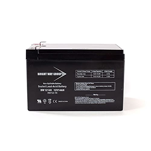 Bright Way Group 12V 14Ah Sla Battery F2 Terminal #TOP2