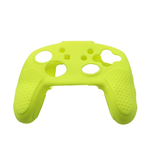 Chinfai Silicone Case Grip For Nintendo Switch Pro Controller With 4 Pair/8 Pcs Thumbstick Caps, (Yellow) #TOP4