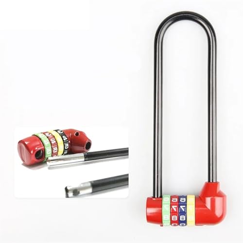 Serrure à code pour porte d'armoire placard vélo moto 160mm rouge