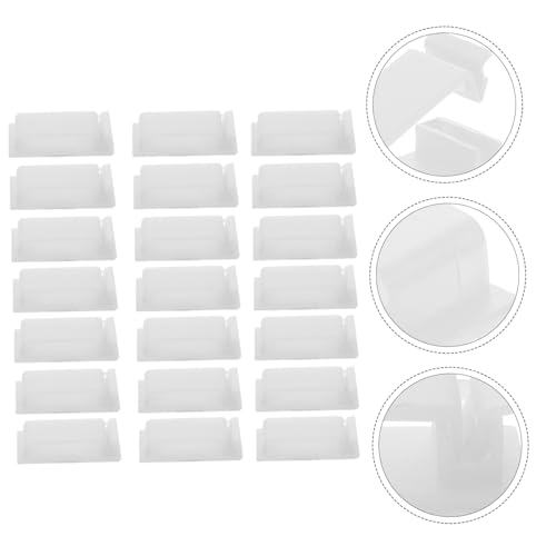 50 piezas Clips para cable USB blancos clips para sujetar cables organizadores de escritorio para gestión de carga en casa y oficina miniatura 7