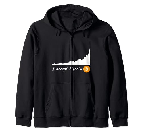 Acepto camiseta de Bitcoin para comerciantes de criptomonedas Sudadera con Capucha