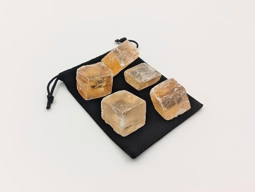 5 Piedras Calcita Naturales de 20 a 30mm 5PCS, Calcita en Bruto