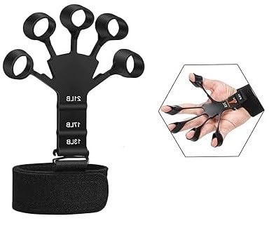 ShopiMoz Pack Of 1 Finger Gripper For Veins Finger Exerciser Equipment Finger Gripper Strength Trainer Forearm Hand Exerciser Yoga Resistant Band Finger Expander - Black (B0CN6VPGXX) Amazon Price History, Amazon Price Tracker