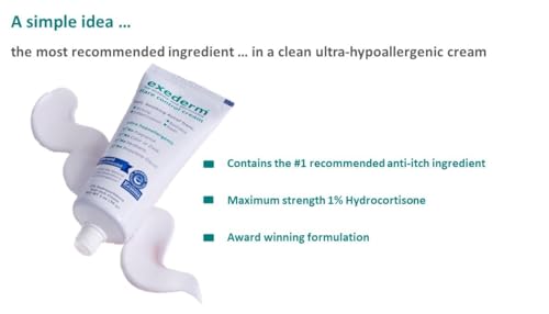 Image of Exederm Flare Control Hydrocortisone Cream for Eczema & Dermatitis 2oz | Eczema flare up cream hydrocortisone for eczema, contact dermatitis and highly sensitive skin. Fast acting itch relief