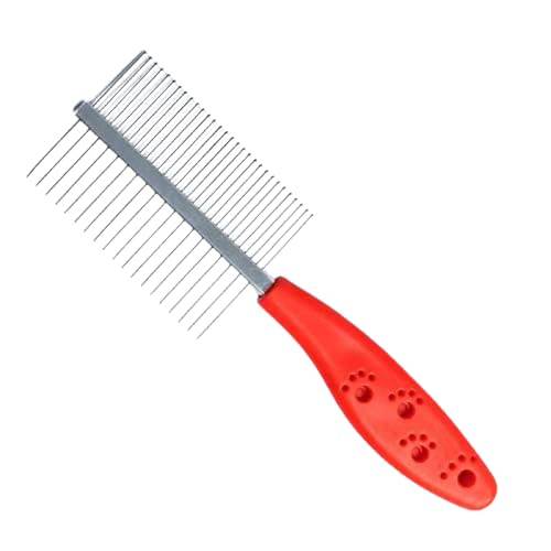 KittuPet Double Sided Dog Grooming Comb for Removing Tangles & Knots, Matted Dirt Hair, Stainless Steel Round Wide Dense Teeth Metal Pet Combs for Small & Large (Dogs, Cats) (B0C6DT864J) Amazon Price History, Amazon Price Tracker