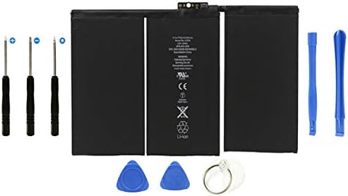 New DUDES 6500mAh 3.8V Li-ion Internal Battery Replacement for iPad 2 Gen Generation A1376 616-0576 with Free Repair Tools