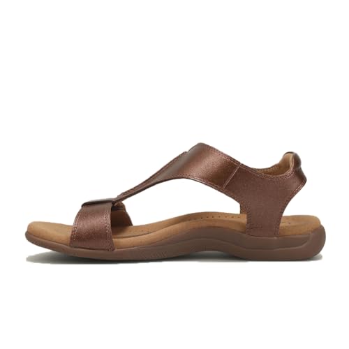 Image of Taos The Show Premium Leather Women's Sandal - Experience Everyday Style, Comfort, Arch Support, Cooling Gel Padding and an Adjustable Fit for Exceptional Walking Comfort