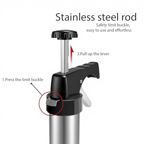 Stainless Steel Cookie Press Gun with 13 Discs & 8 Icing Nozzles, Baking Tools Set, for Effortless Cookie Making and Frosting Decoration - Thumbnail 6