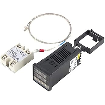 Intelligent PID Temperature Controller Digital REX-C100 Temperature Controller 40A Solid State Relay K Thermocouple GD