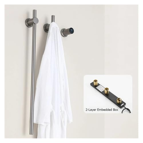 Chauffe-serviettes électrique chrome à installation dissimulée 220V haut de gamme - 6