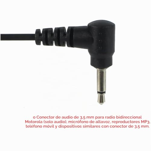Miniatura 7 de Retevis Auricular De 1 Pines 3,5 Mm, Con Tubo De Sonido, Solo Escucha, Pinganillo Compatibles Con B63s Rt622p Kenwood, Teléfonos Inteligentes, Samsung, Mp3 Universal 2 Pacs