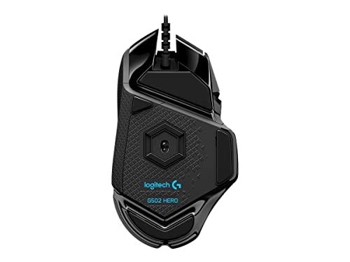 502 HERO Mouse Gaming Prestazioni Elevate, Sensore HERO 25K, 25.600 DPI, RGB, Pesi Regolabili, 11 Pulsanti Programmabili, Memoria Integrata, PC/Mac/Laptop, Nero - Mouse gaming - Immagine 3