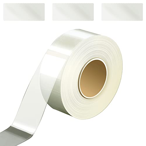 SAVITA 1 Roll 500pcs 8X 3cm 3.15 x1.2 Inch Waterproof Label Protectors, Transparent Rectangle Label Stickers Film for Protecting Barcodes and Classic Books