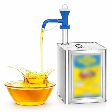 Manual 15L Cooking Oil Dispenser Pump with Stainless Steel Tube | Easy Pour Oil Transfer Pump for 15 Liter Oil Tins, Cans & Containers | Kitchen Edible Oil Dispenser-picture-26