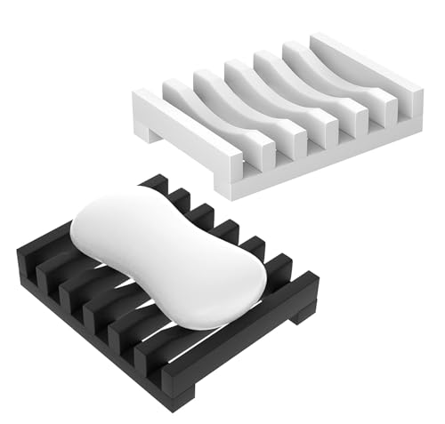 Reviews de Jabonera para Regadera favoritos de las personas. 47 CHENGBAO 2PCS Porta Jabon de Baño,Silicona Soportes para Jabon,Mantener El Jabón Seco,Cocina del Baño Jabonera para Regadera