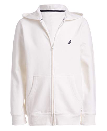 Image of Nautica Boys' Zip Up Hoodie Sweatshirt, Signature Logo Design, Kangaroo Pockets, Made With Lightweight Fleece