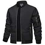 Herren Bomberjacke Leichte Übergangsjacke Fliegerjacke Frühling Sommer Blouson mit Reißverschlusstaschen