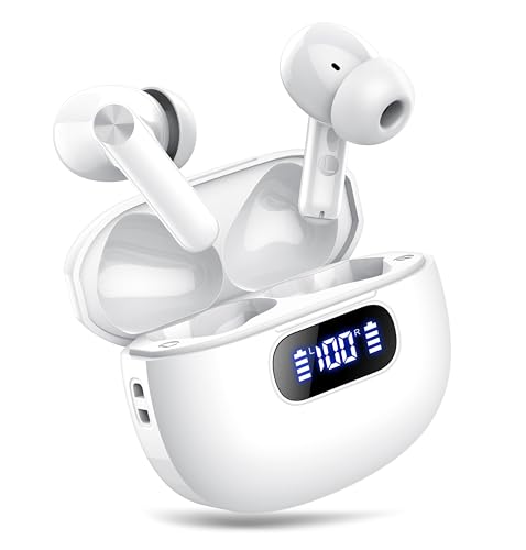 Kopfhörer Kabellos Bluetooth, In Ear Kopfhörer Bluetooth 5.3 mit 4 ENC Noise Cancelling Mic, 2026 Neue Kopfhörer Kabellos LED Anzeige, 48Std Earbuds, HiFi Stereo IP7 Wasserdicht Ohrhörer für Arbeit