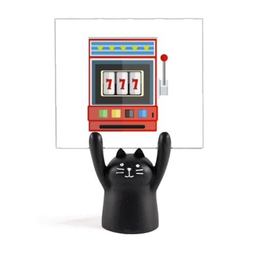 Support de mémo chat noir Arm Bandit pour bureau élégant