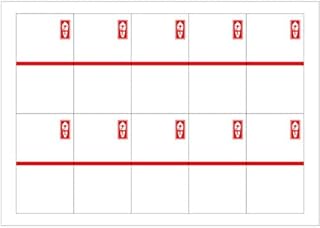 Sasagawa 24-1917 Noshigami Taka Mark, Printer-Compatible Seal Tag, A5, Red Sticks, 200 Pieces