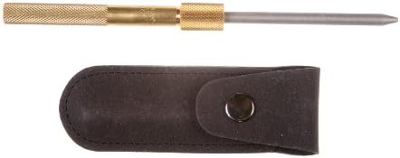 EZE-LAP 3-1/4" x 1/4" Diamond Round Sharpener in Brass Handle