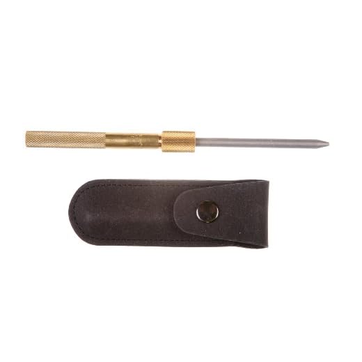 EZE-LAP 3-1/4" x 1/4" Diamond Round Sharpener in Brass Handle